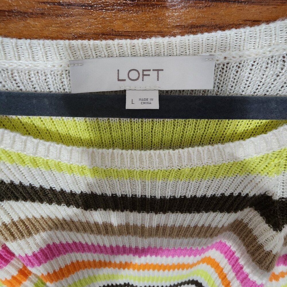 Loft striped sweater, size L - Picture 2 of 3